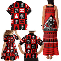 Skull Santa Family Matching Tank Maxi Dress and Hawaiian Shirt Pattern Skull Santa Ugly Christmas - Wonder Print Shop