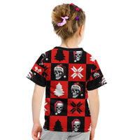 Skull Santa Kid T Shirt Pattern Skull Santa Ugly Christmas - Wonder Print Shop