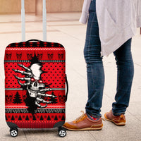 Skull Santa Luggage Cover Pattern Skull Santa Ugly Christmas - Wonder Print Shop