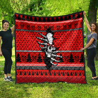 Skull Santa Quilt Pattern Skull Santa Ugly Christmas - Wonder Print Shop
