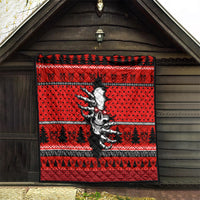 Skull Santa Quilt Pattern Skull Santa Ugly Christmas - Wonder Print Shop