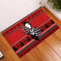 Skull Santa Rubber Doormat Pattern Skull Santa Ugly Christmas - Wonder Print Shop