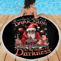 Skull Santa Claus Beach Blanket Every One Has A Dark Side Difference Is The Degree Of Darkness - Wonder Print Shop