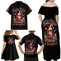 Skull Santa Claus Family Matching Off Shoulder Maxi Dress and Hawaiian Shirt Every One Has A Dark Side Difference Is The Degree Of Darkness - Wonder Print Shop