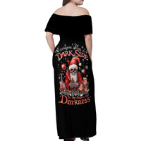 Skull Santa Claus Family Matching Off Shoulder Maxi Dress and Hawaiian Shirt Every One Has A Dark Side Difference Is The Degree Of Darkness - Wonder Print Shop
