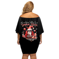 Skull Santa Claus Family Matching Off Shoulder Short Dress and Hawaiian Shirt Every One Has A Dark Side Difference Is The Degree Of Darkness - Wonder Print Shop