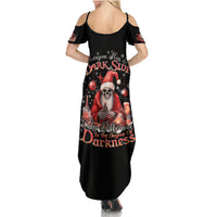 Skull Santa Claus Family Matching Summer Maxi Dress and Hawaiian Shirt Every One Has A Dark Side Difference Is The Degree Of Darkness - Wonder Print Shop