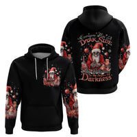 Skull Santa Claus Hoodie Every One Has A Dark Side Difference Is The Degree Of Darkness - Wonder Print Shop