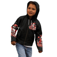 Skull Santa Claus Kid Hoodie Every One Has A Dark Side Difference Is The Degree Of Darkness - Wonder Print Shop