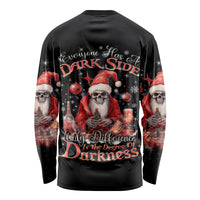 Skull Santa Claus Long Sleeve Shirt Every One Has A Dark Side Difference Is The Degree Of Darkness - Wonder Print Shop