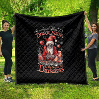 Skull Santa Claus Quilt Every One Has A Dark Side Difference Is The Degree Of Darkness - Wonder Print Shop