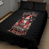 Skull Santa Claus Quilt Bed Set Every One Has A Dark Side Difference Is The Degree Of Darkness - Wonder Print Shop