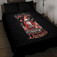 Skull Santa Claus Quilt Bed Set Every One Has A Dark Side Difference Is The Degree Of Darkness - Wonder Print Shop