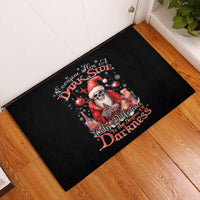 Skull Santa Claus Rubber Doormat Every One Has A Dark Side Difference Is The Degree Of Darkness - Wonder Print Shop