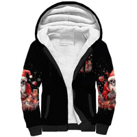 Skull Santa Claus Sherpa Hoodie Every One Has A Dark Side Difference Is The Degree Of Darkness - Wonder Print Shop