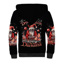 Skull Santa Claus Sherpa Hoodie Every One Has A Dark Side Difference Is The Degree Of Darkness - Wonder Print Shop
