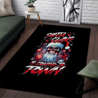 Skull Santa Claus Area Rug Santa Claus Is Coming To Town - Wonder Print Shop