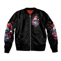 Skull Santa Claus Bomber Jacket Santa Claus Is Coming To Town - Wonder Print Shop