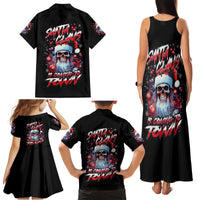 Skull Santa Claus Family Matching Tank Maxi Dress and Hawaiian Shirt Santa Claus Is Coming To Town - Wonder Print Shop