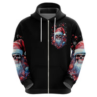 Skull Santa Claus Hoodie Santa Claus Is Coming To Town - Wonder Print Shop