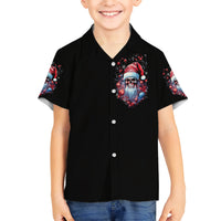 Skull Santa Claus Kid Hawaiian Shirt Santa Claus Is Coming To Town - Wonder Print Shop