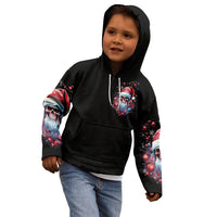 Skull Santa Claus Kid Hoodie Santa Claus Is Coming To Town - Wonder Print Shop
