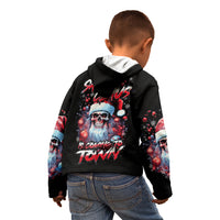 Skull Santa Claus Kid Hoodie Santa Claus Is Coming To Town - Wonder Print Shop