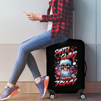 Skull Santa Claus Luggage Cover Santa Claus Is Coming To Town - Wonder Print Shop