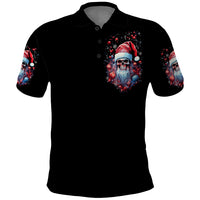 Skull Santa Claus Polo Shirt Santa Claus Is Coming To Town - Wonder Print Shop