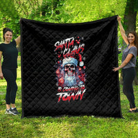 Skull Santa Claus Quilt Santa Claus Is Coming To Town - Wonder Print Shop