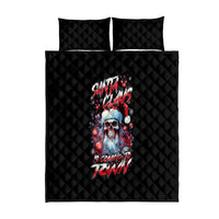 Skull Santa Claus Quilt Bed Set Santa Claus Is Coming To Town - Wonder Print Shop