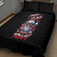 Skull Santa Claus Quilt Bed Set Santa Claus Is Coming To Town - Wonder Print Shop