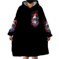 Skull Santa Claus Wearable Blanket Hoodie Santa Claus Is Coming To Town - Wonder Print Shop