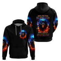 Flame Skull Hoodie When I Was Born The Devil Said Competition - Wonder Print Shop