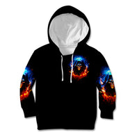 Flame Skull Kid Hoodie When I Was Born The Devil Said Competition - Wonder Print Shop