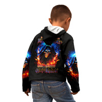 Flame Skull Kid Hoodie When I Was Born The Devil Said Competition - Wonder Print Shop