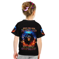 Flame Skull Kid T Shirt When I Was Born The Devil Said Competition - Wonder Print Shop