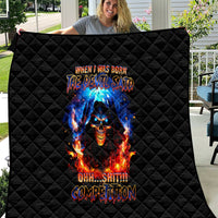 Flame Skull Quilt When I Was Born The Devil Said Competition - Wonder Print Shop
