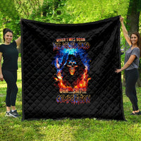 Flame Skull Quilt When I Was Born The Devil Said Competition - Wonder Print Shop