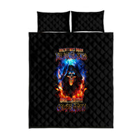 Flame Skull Quilt Bed Set When I Was Born The Devil Said Competition - Wonder Print Shop
