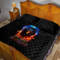 Flame Skull Quilt Bed Set When I Was Born The Devil Said Competition - Wonder Print Shop