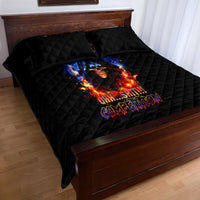 Flame Skull Quilt Bed Set When I Was Born The Devil Said Competition - Wonder Print Shop