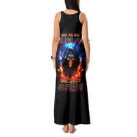 Flame Skull Tank Maxi Dress When I Was Born The Devil Said Competition - Wonder Print Shop