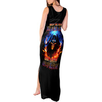 Flame Skull Tank Maxi Dress When I Was Born The Devil Said Competition - Wonder Print Shop