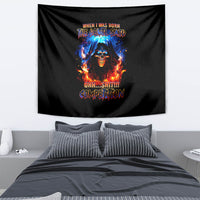 Flame Skull Tapestry When I Was Born The Devil Said Competition - Wonder Print Shop