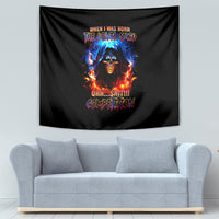 Flame Skull Tapestry When I Was Born The Devil Said Competition - Wonder Print Shop