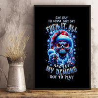Skull Santa Claus Canvas Wall Art One Day Say Fuck Itt All And Let My Demons Out - Wonder Print Shop