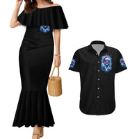 Skull Santa Claus Couples Matching Mermaid Dress and Hawaiian Shirt One Day Say Fuck Itt All And Let My Demons Out - Wonder Print Shop
