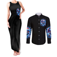 Skull Santa Claus Couples Matching Tank Maxi Dress and Long Sleeve Button Shirt One Day Say Fuck Itt All And Let My Demons Out - Wonder Print Shop