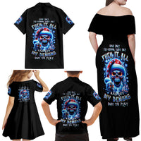 Skull Santa Claus Family Matching Off Shoulder Maxi Dress and Hawaiian Shirt One Day Say Fuck Itt All And Let My Demons Out - Wonder Print Shop